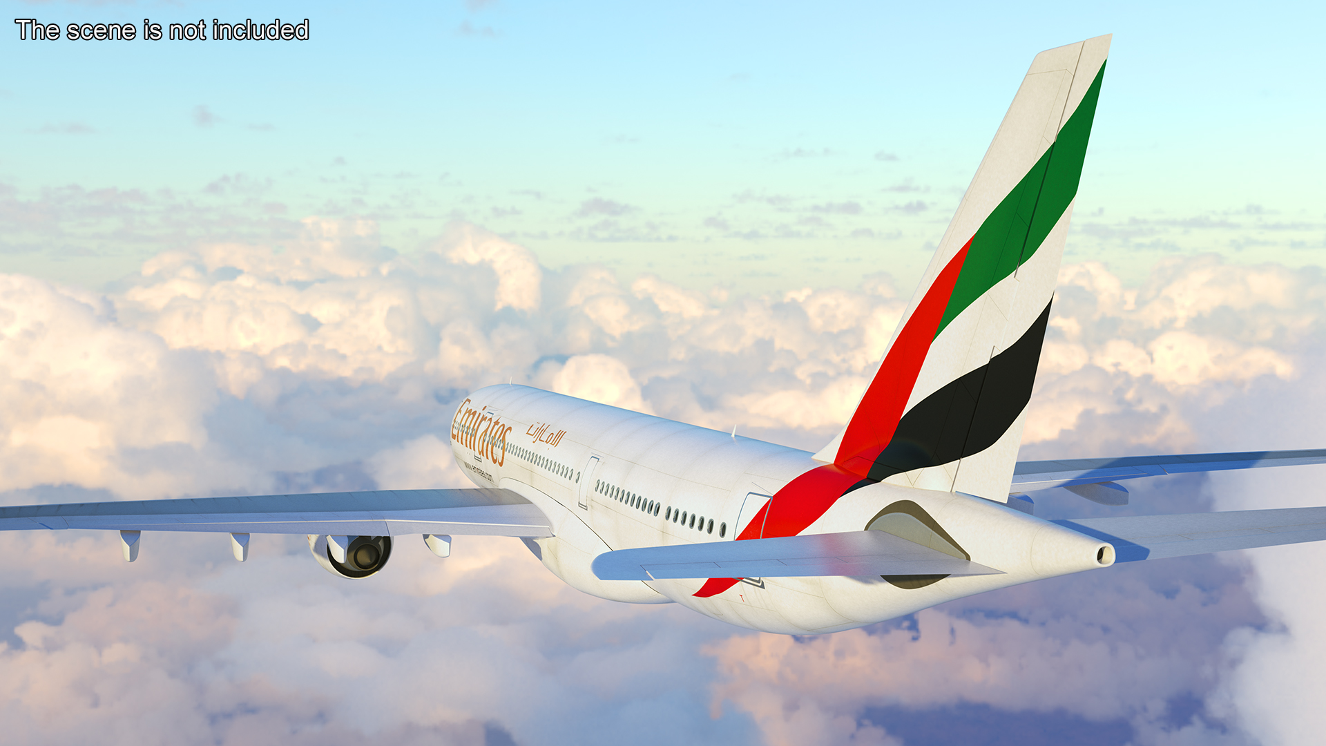 3D Emirates Airline Commercial Aircraft Airbus A330-200 Rigged for Cinema 4D model