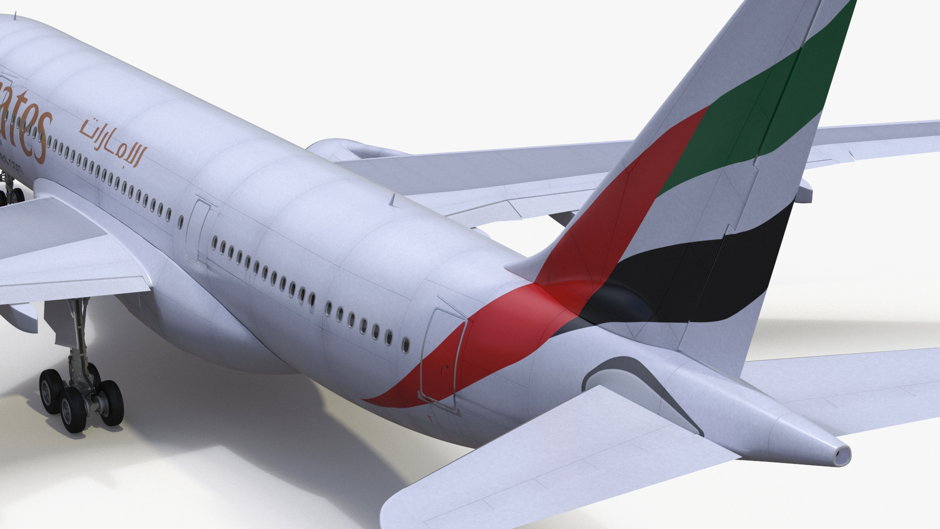 3D Emirates Airline Commercial Aircraft Airbus A330-200 Rigged for Cinema 4D model