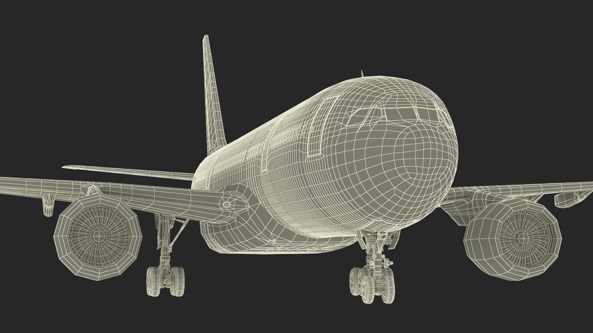 3D Emirates Airline Commercial Aircraft Airbus A330-200 Rigged for Cinema 4D model