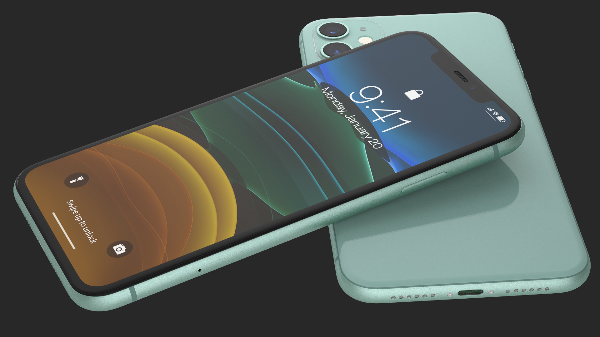 3D model iPhone 11 Green