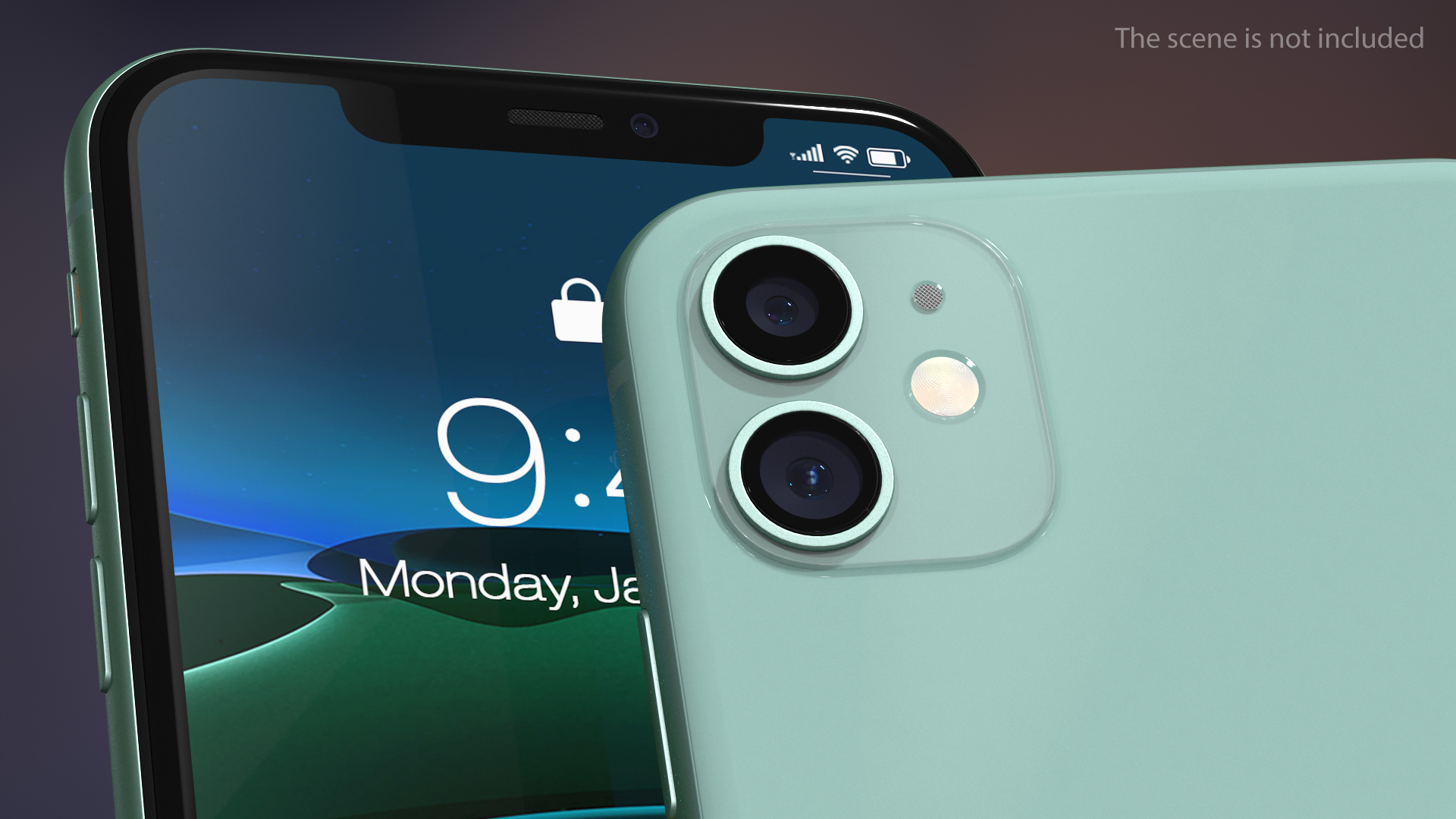 3D model iPhone 11 Green