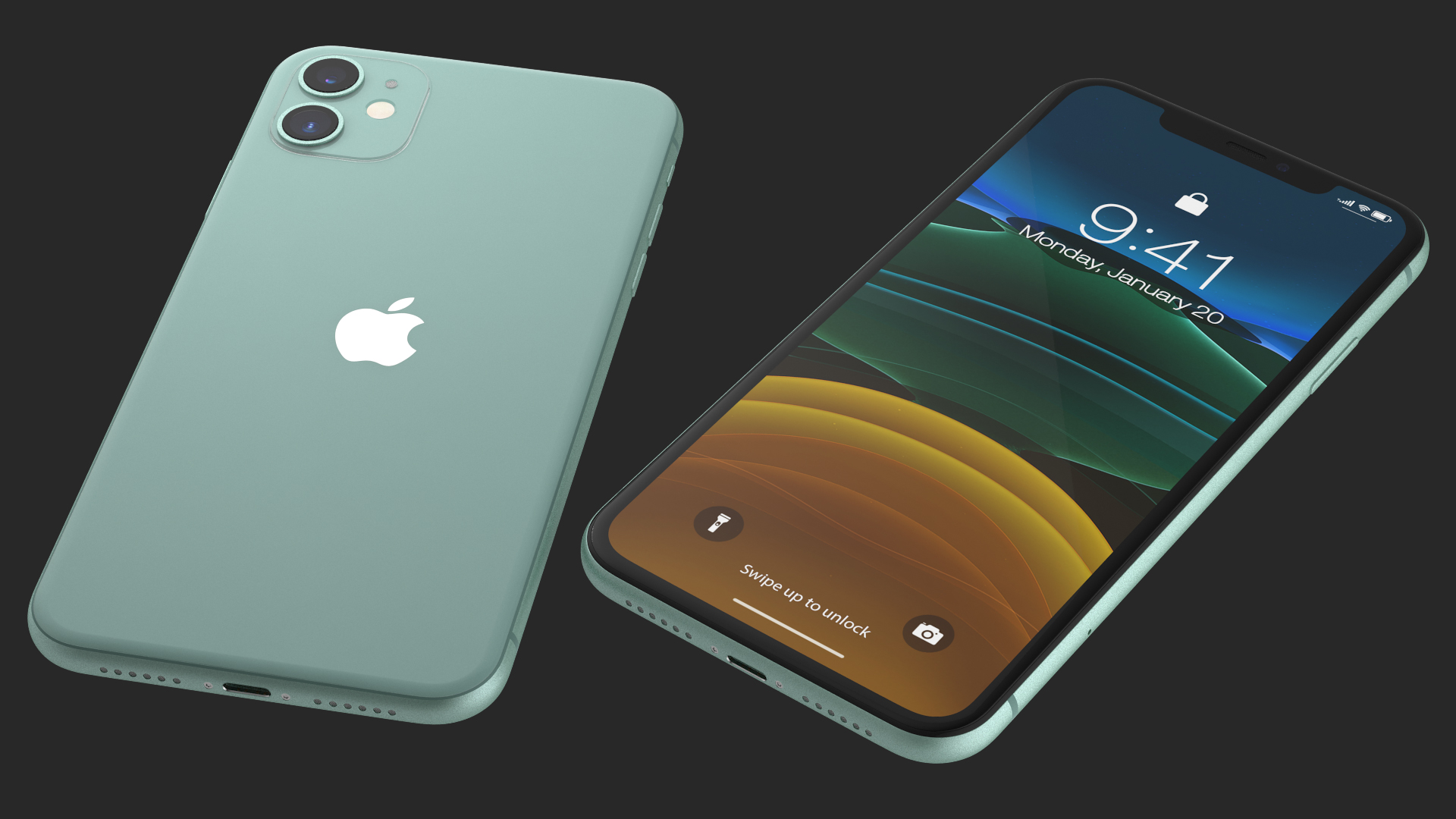 3D model iPhone 11 Green