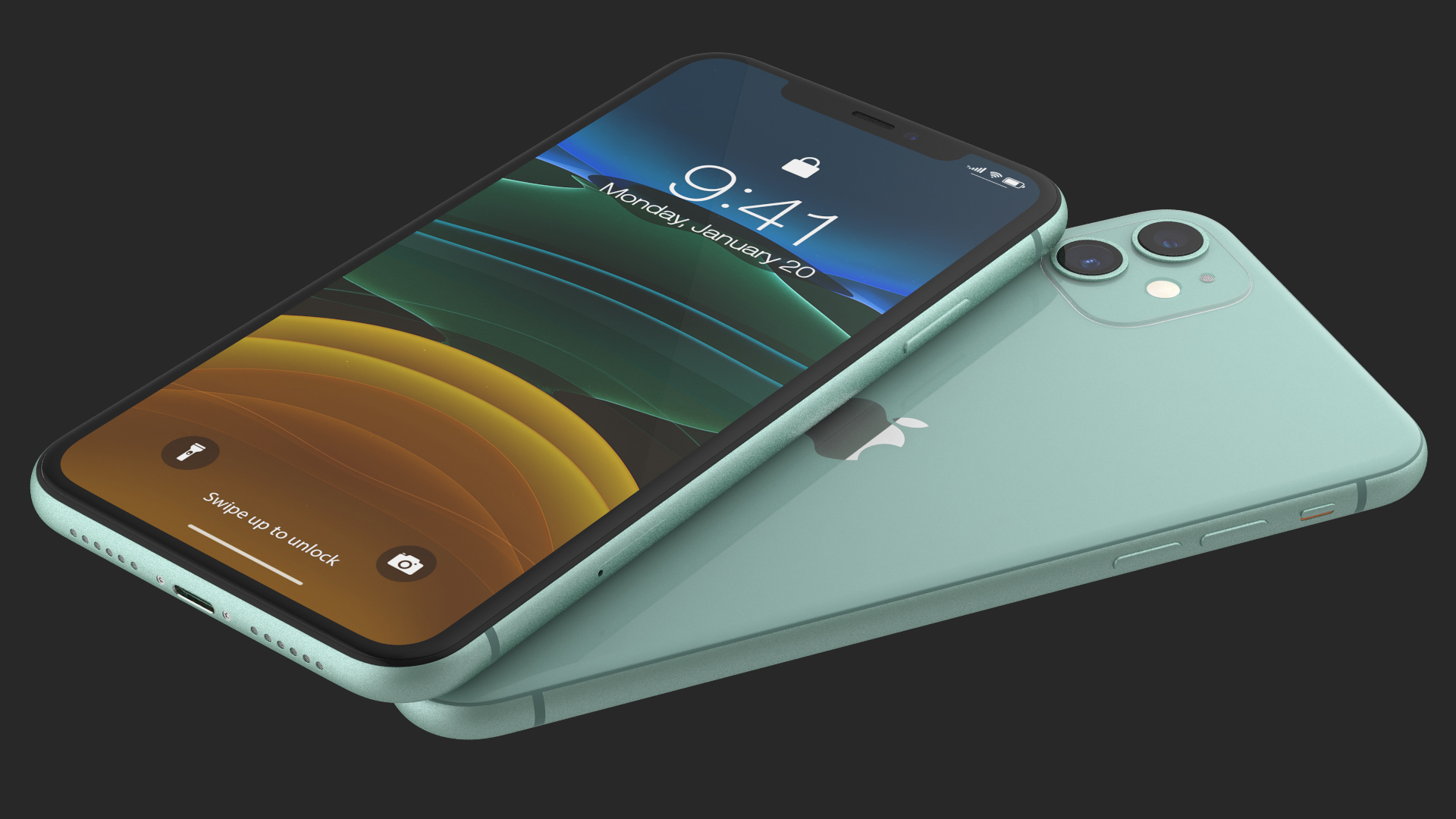 3D model iPhone 11 Green