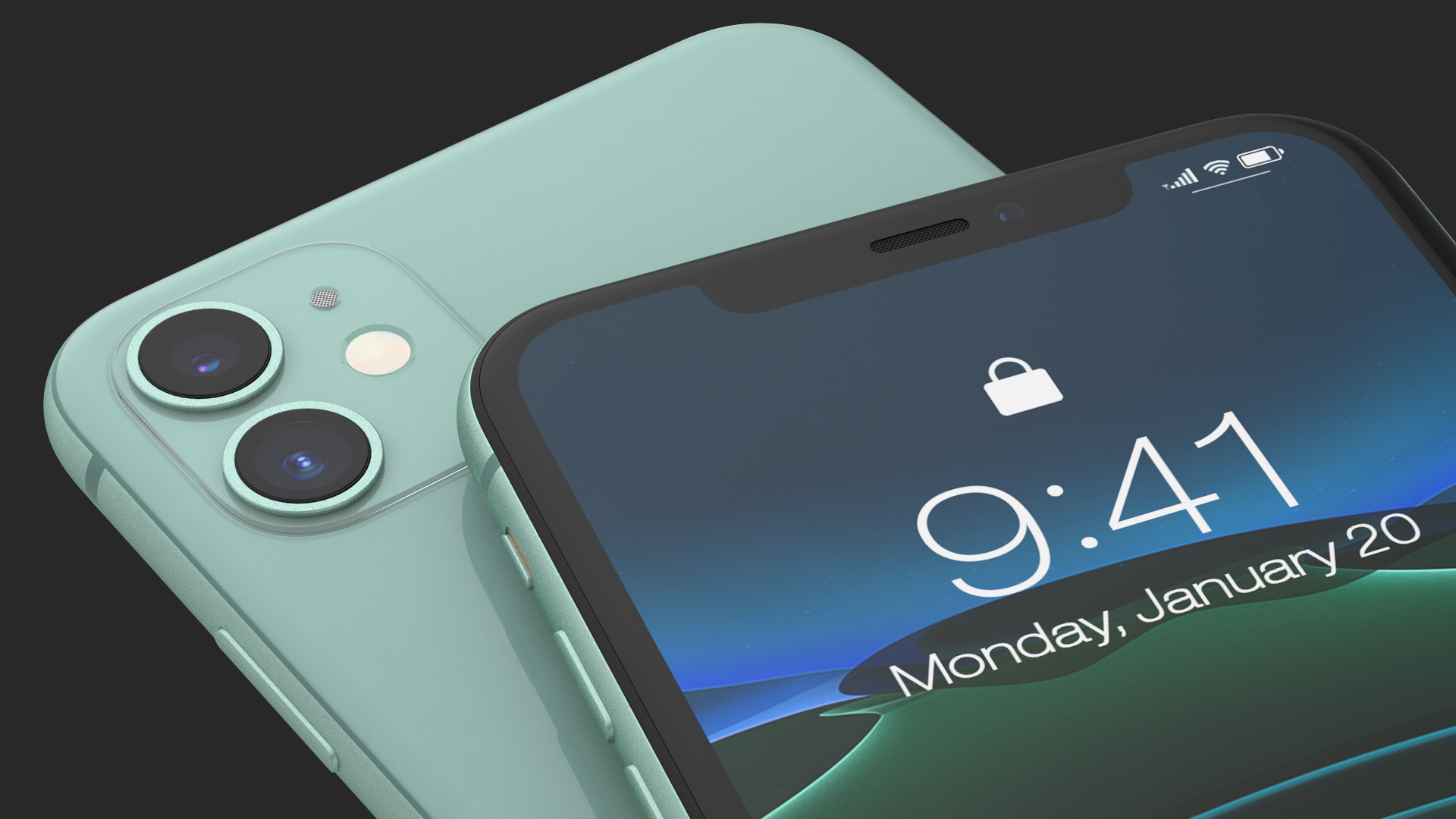 3D model iPhone 11 Green