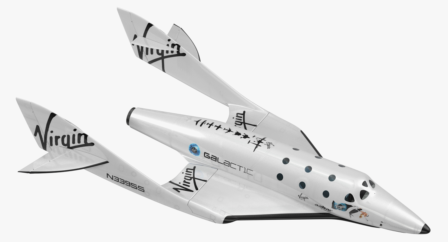 Suborbital Spaceplane SpaceShipTwo 3D model