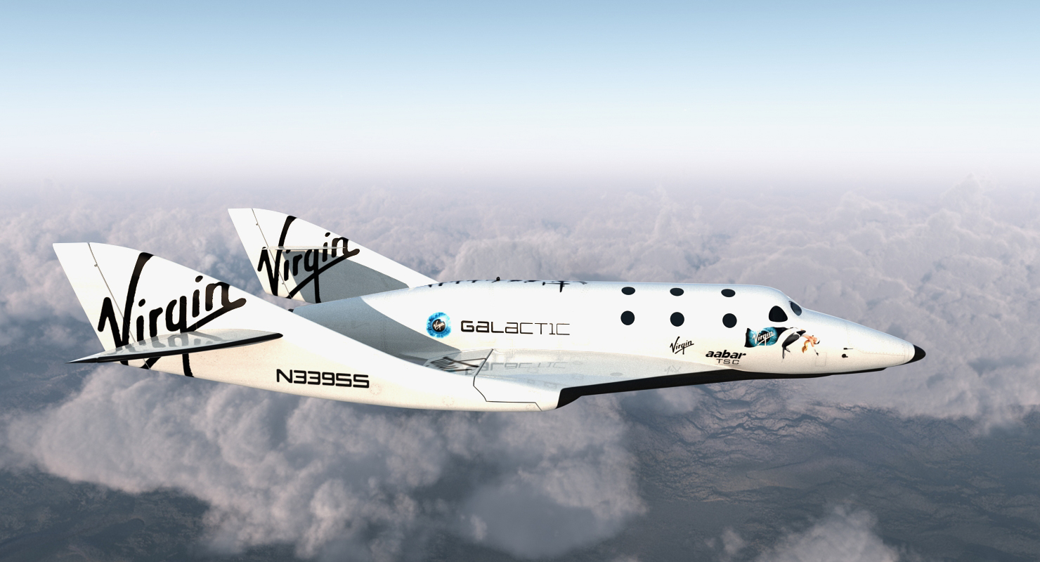 Suborbital Spaceplane SpaceShipTwo 3D model