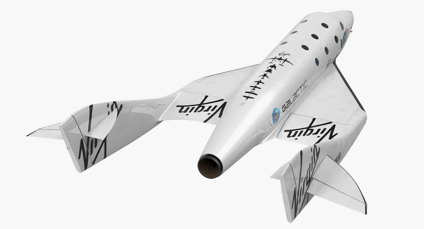 Suborbital Spaceplane SpaceShipTwo 3D model