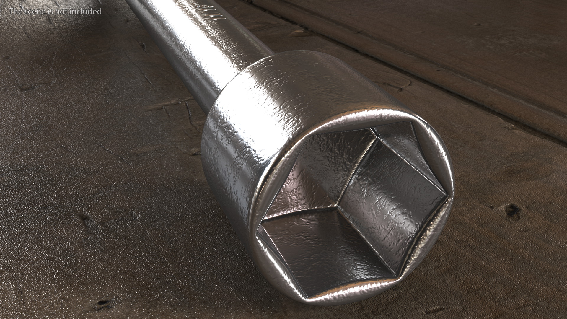 3D Four Way Lug Nut Wrench model