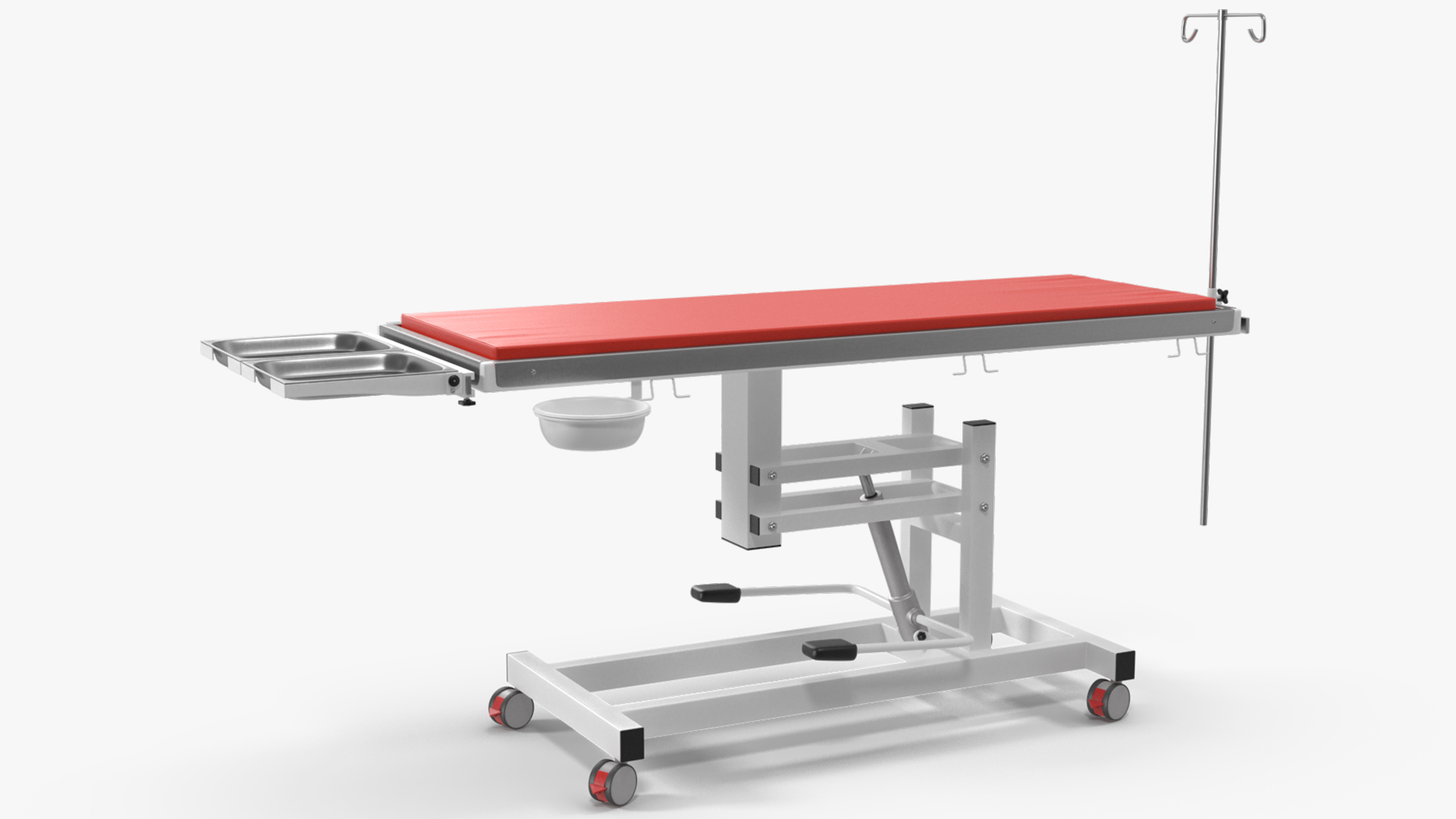 3D model Veterinary Table Red