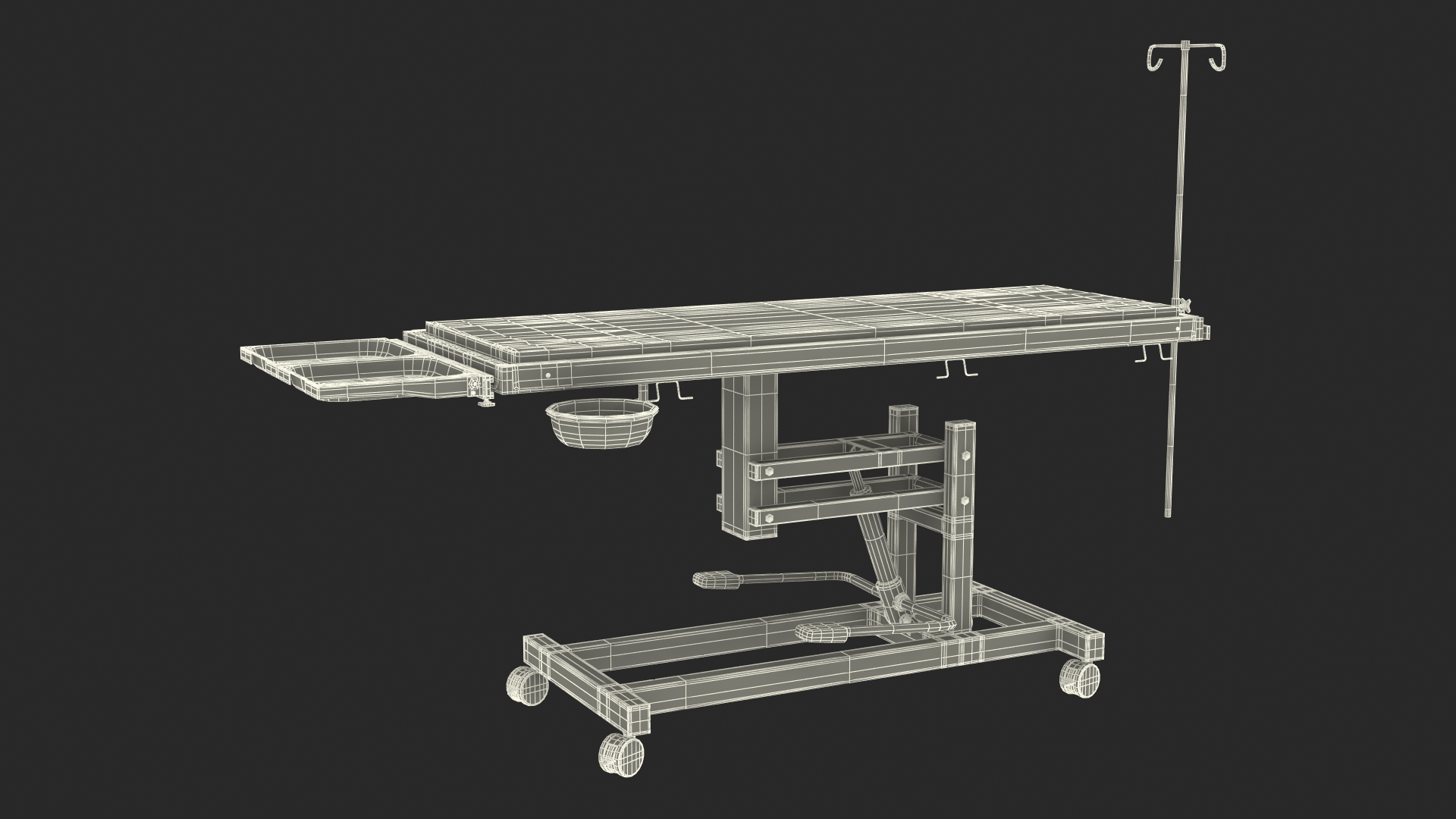 3D model Veterinary Table Red