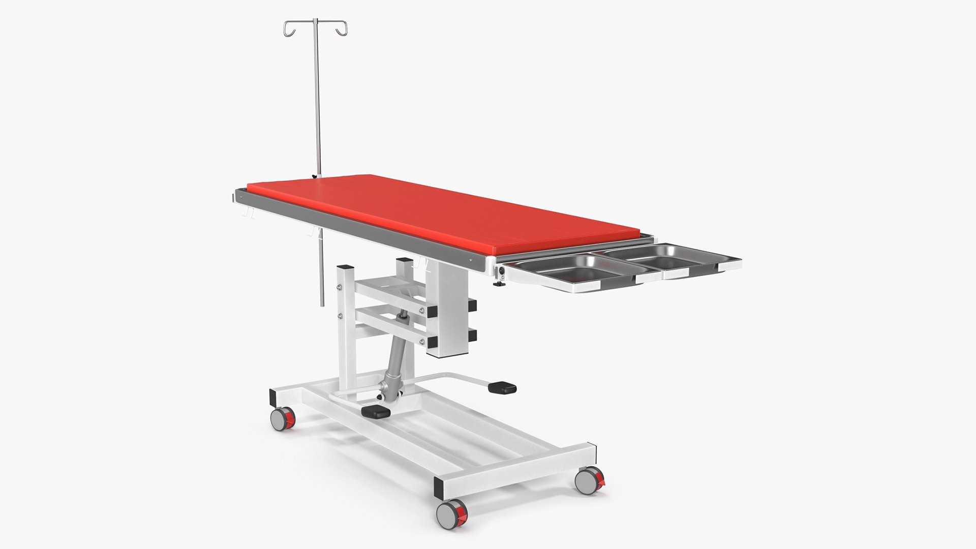3D model Veterinary Table Red