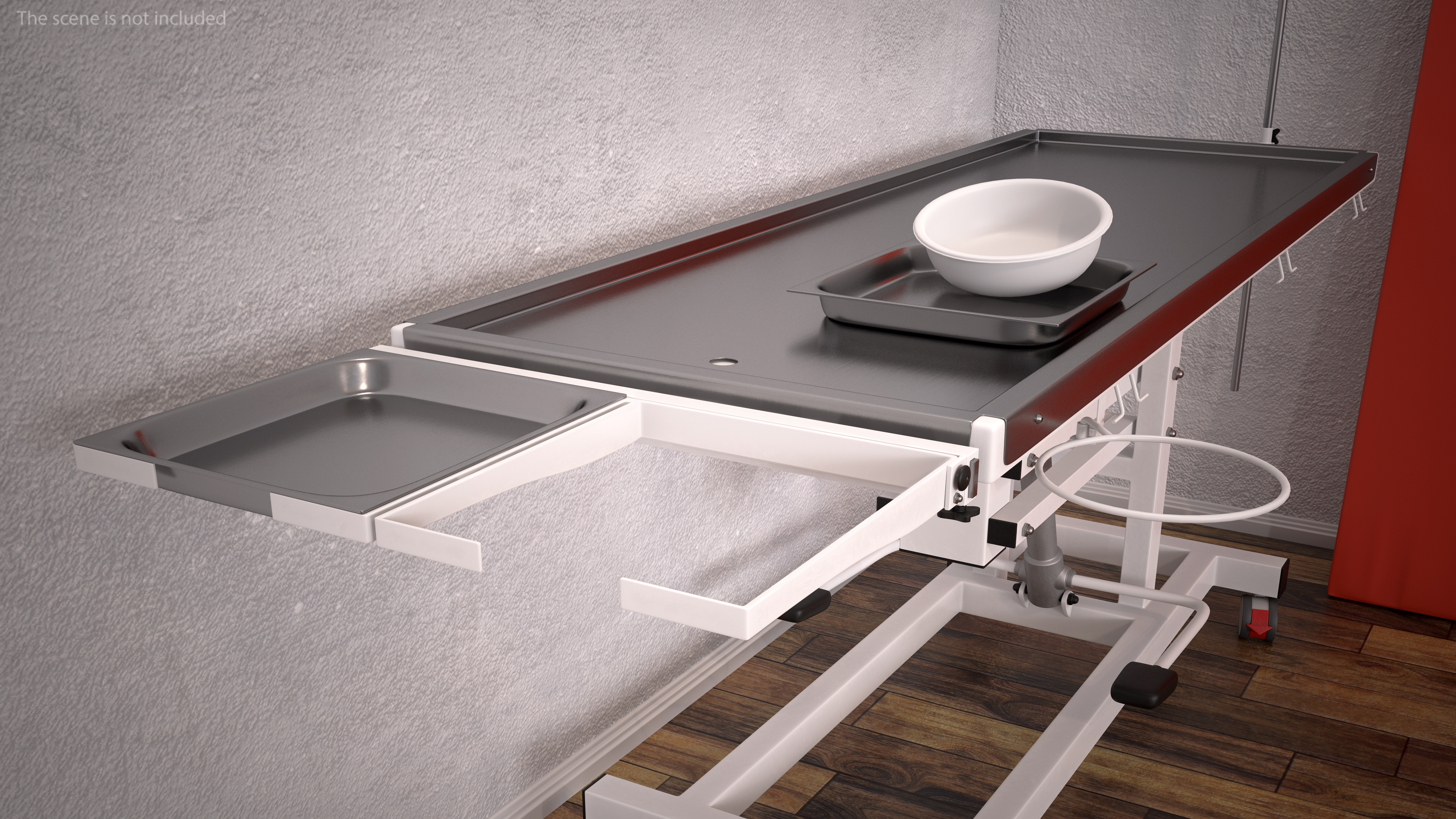 3D model Veterinary Table Red