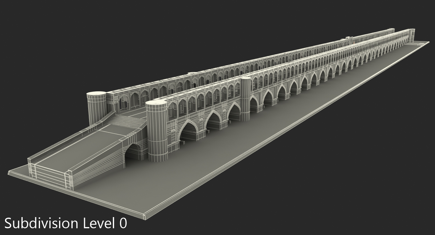 3D Si o se Pol Bridge of 33 Arches