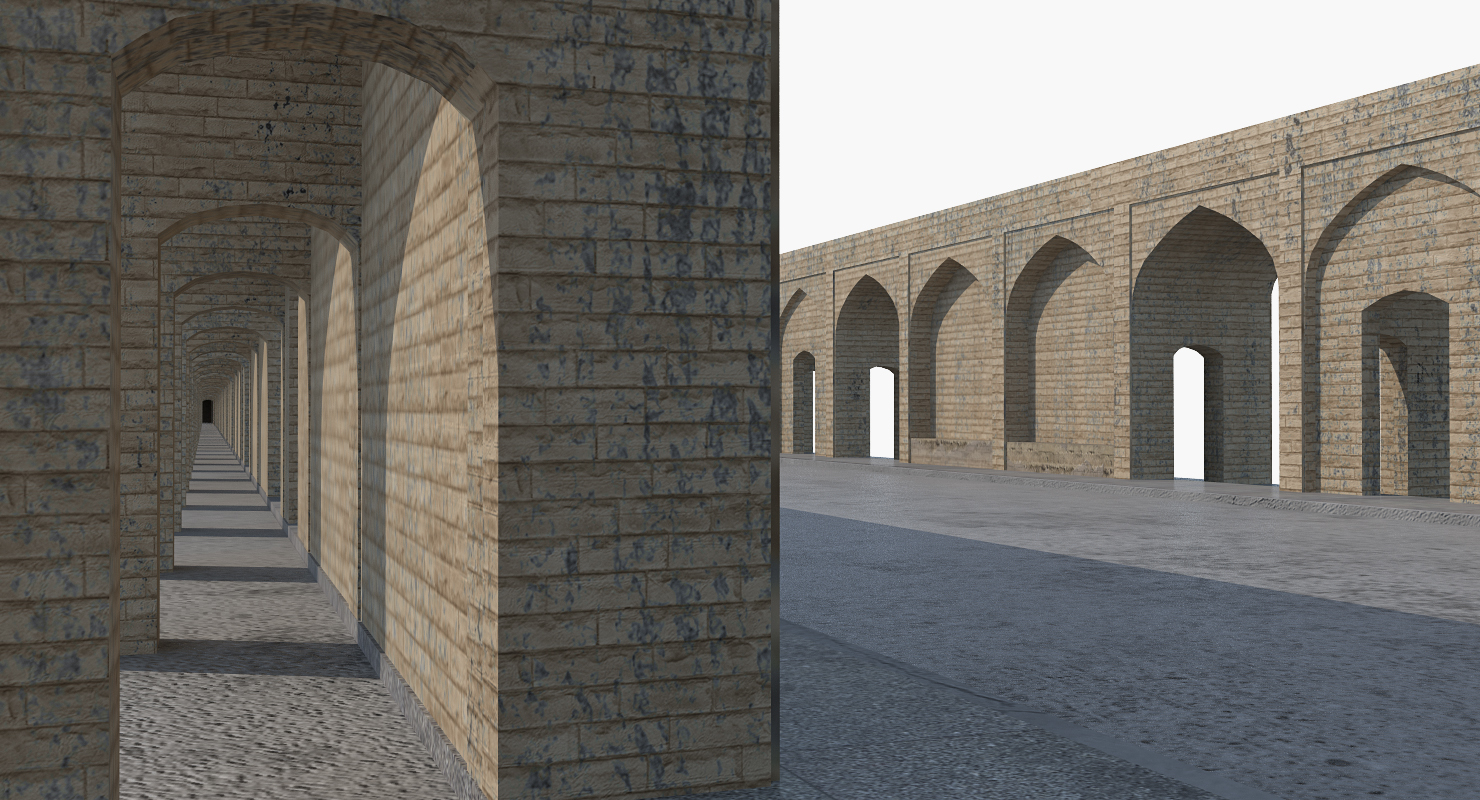 3D Si o se Pol Bridge of 33 Arches