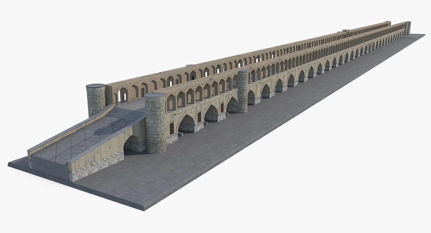3D Si o se Pol Bridge of 33 Arches