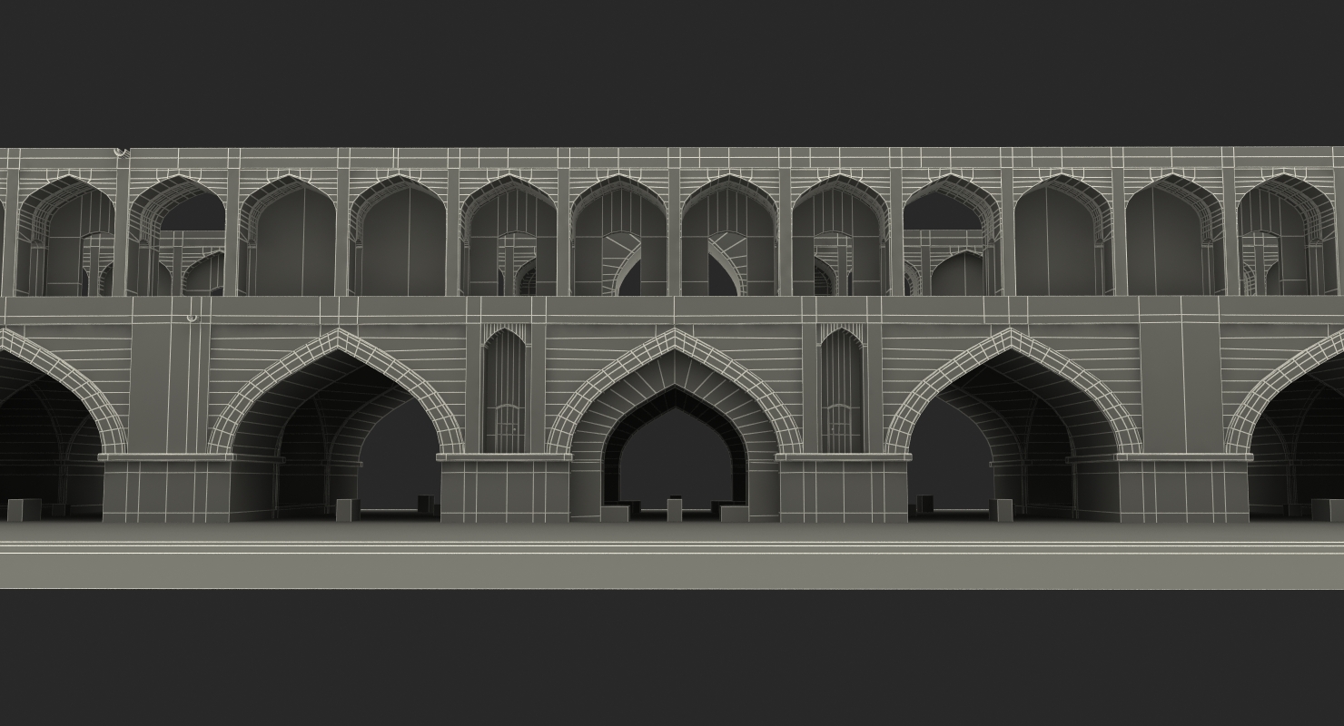 3D Si o se Pol Bridge of 33 Arches