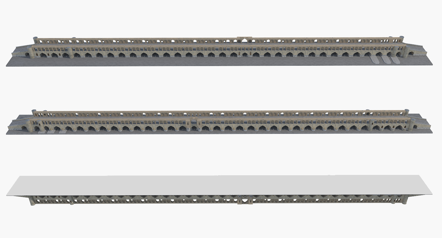 3D Si o se Pol Bridge of 33 Arches