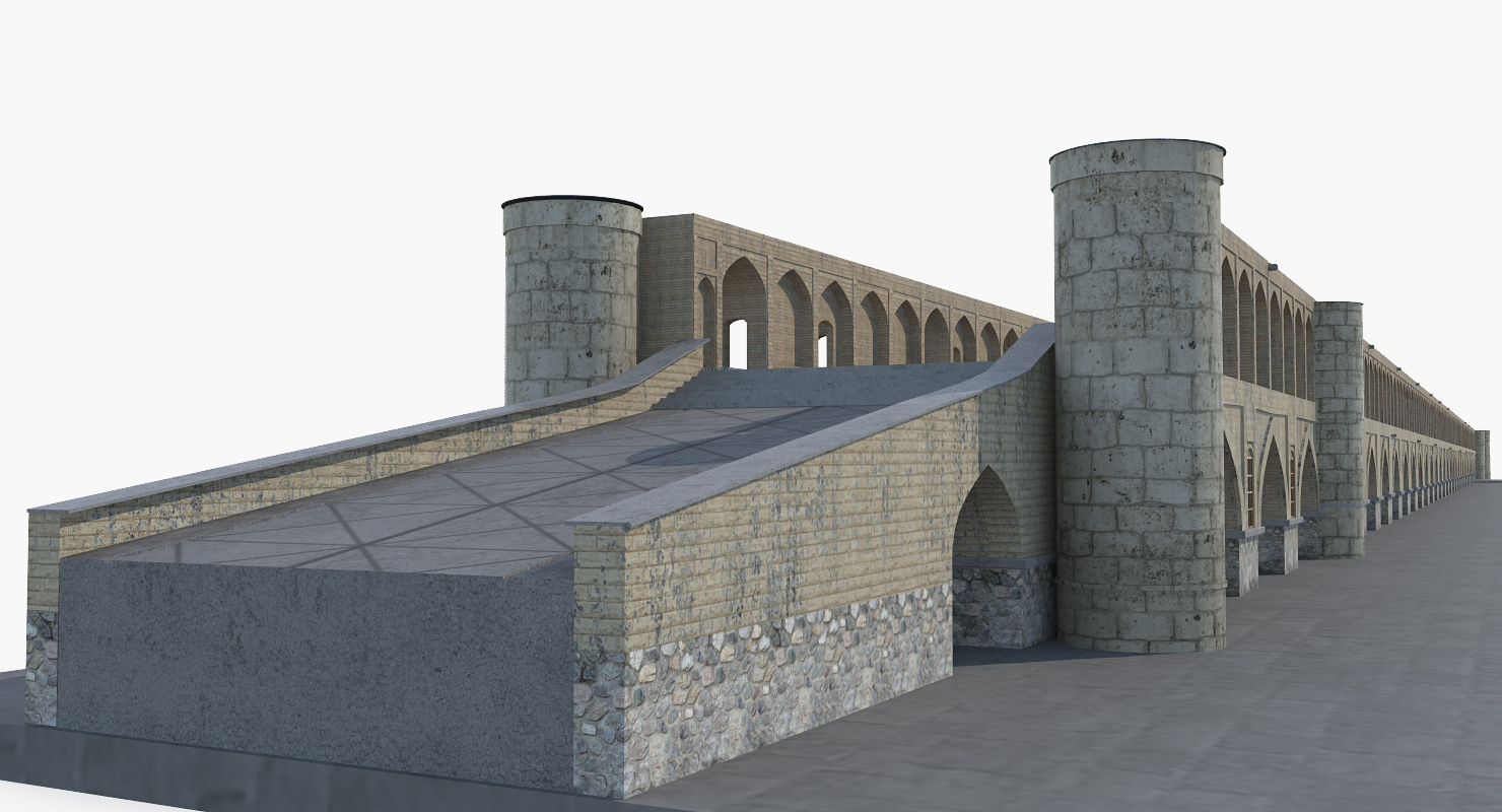 3D Si o se Pol Bridge of 33 Arches