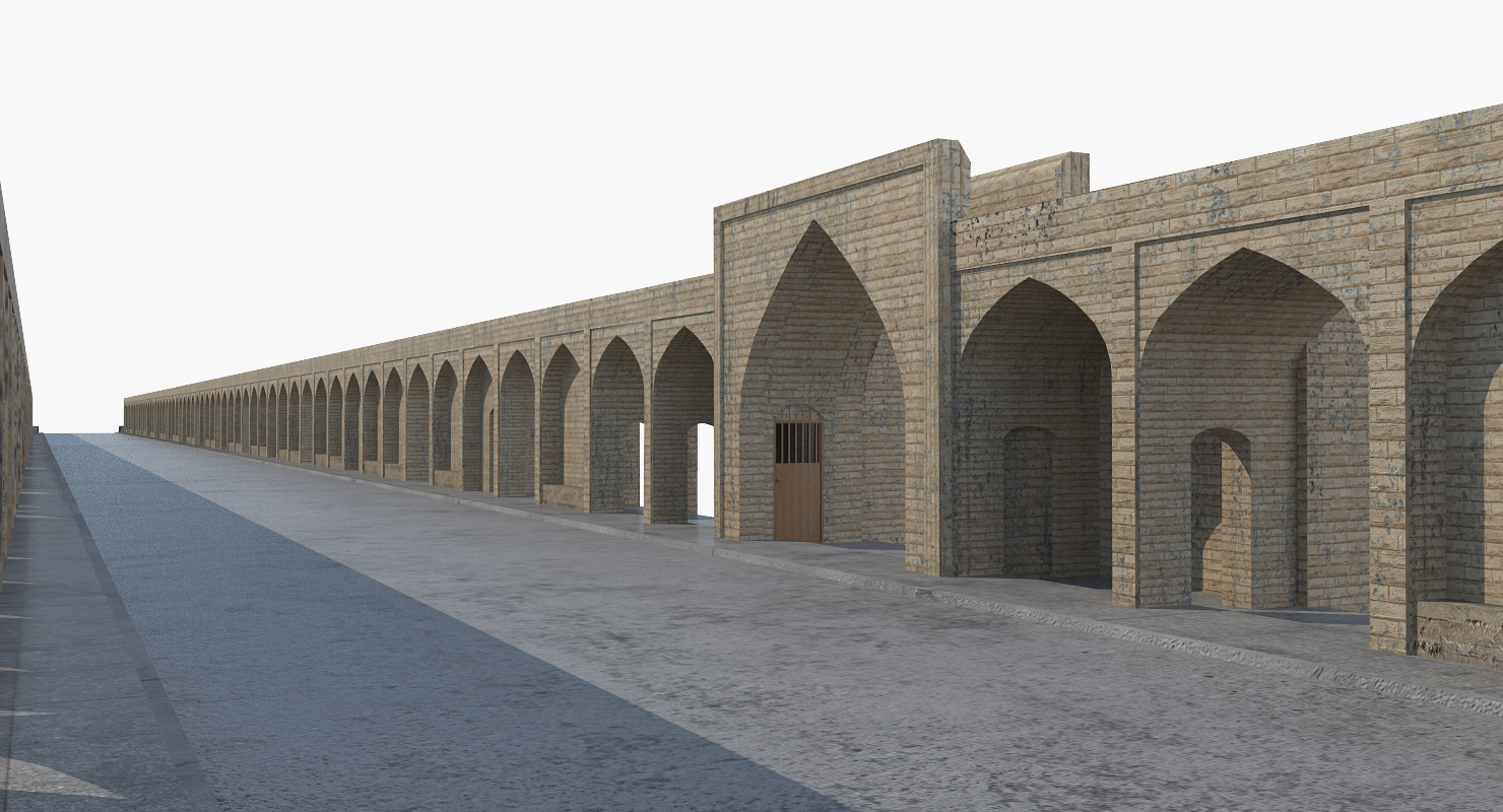 3D Si o se Pol Bridge of 33 Arches
