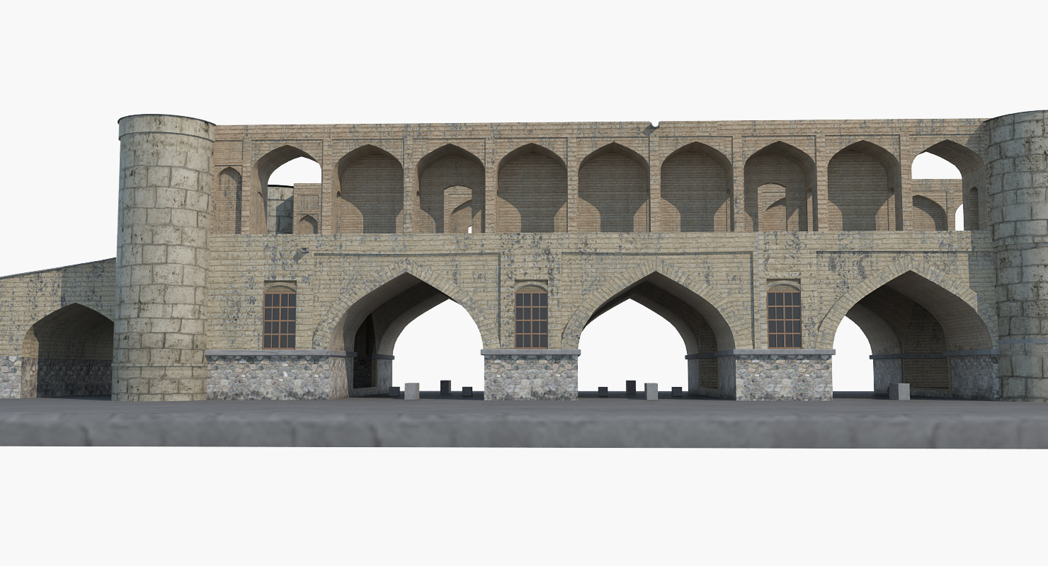 3D Si o se Pol Bridge of 33 Arches
