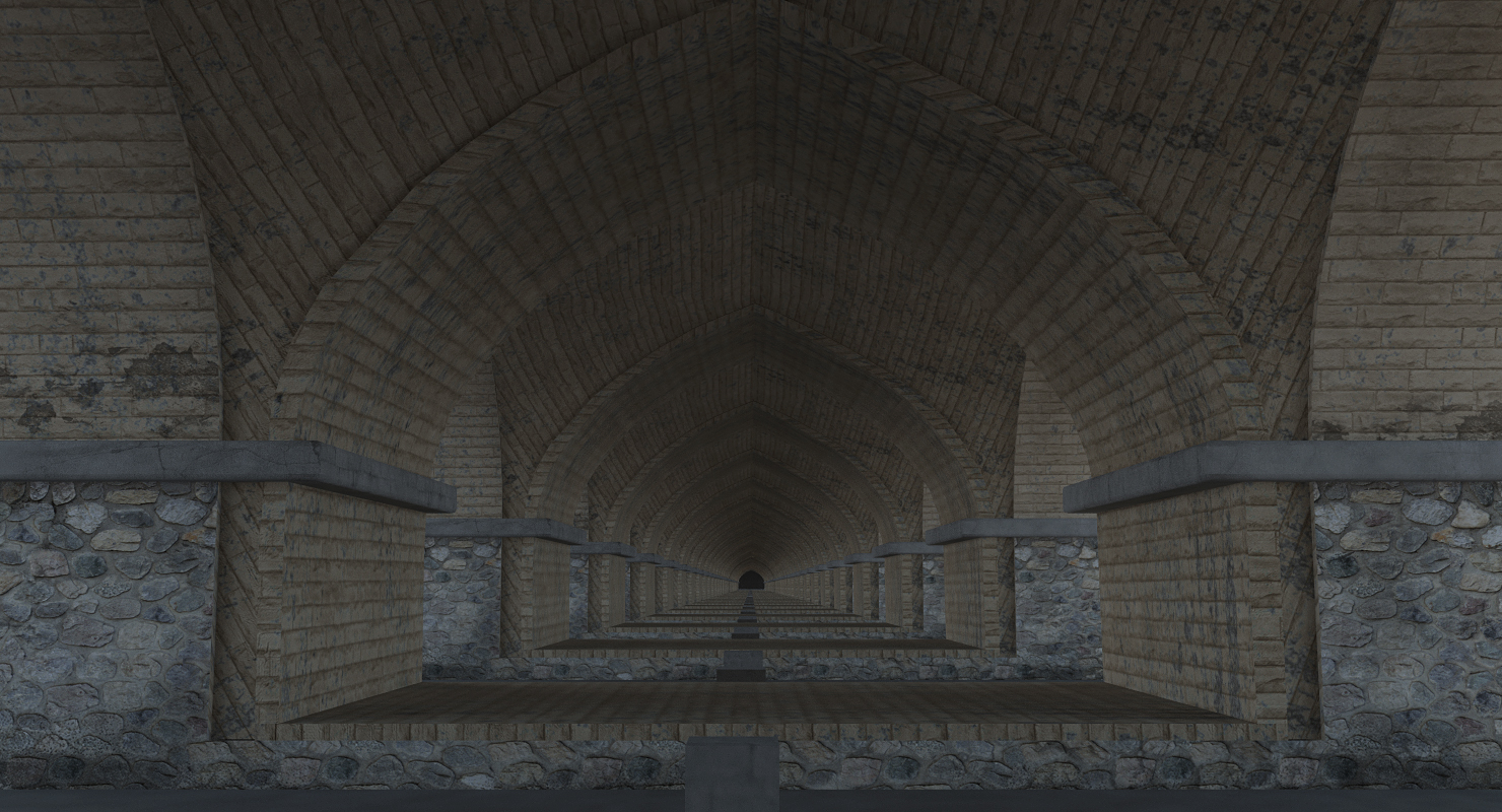 3D Si o se Pol Bridge of 33 Arches