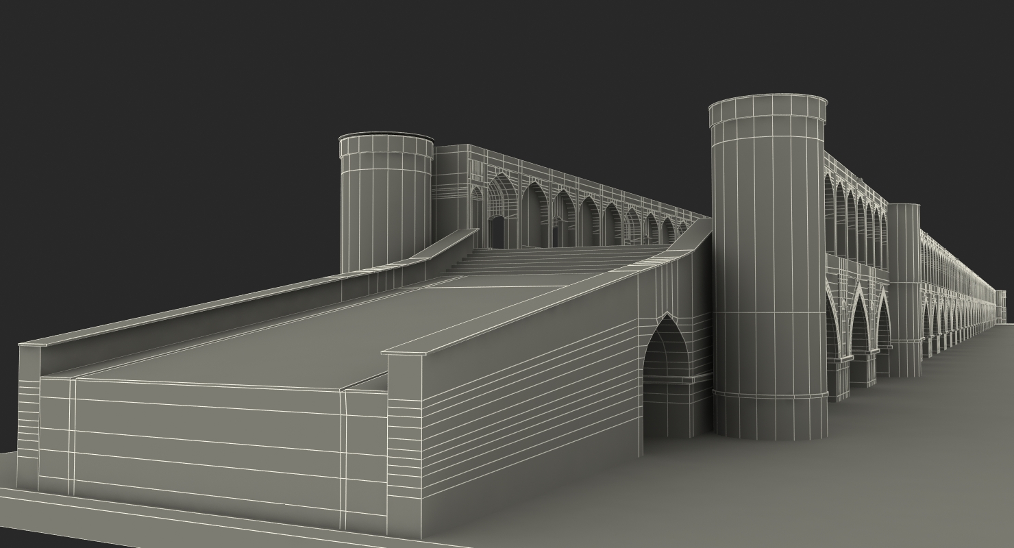 3D Si o se Pol Bridge of 33 Arches