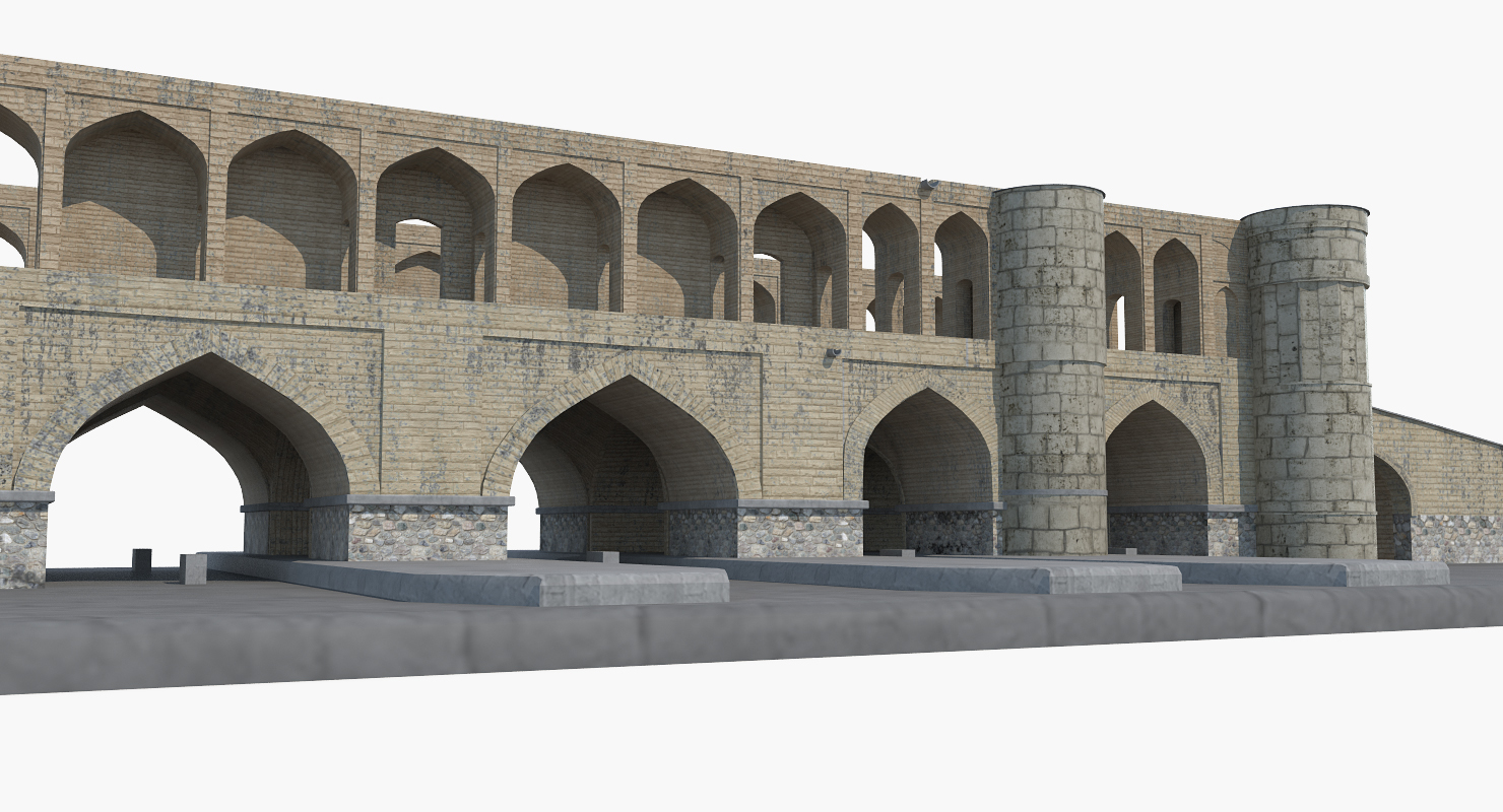 3D Si o se Pol Bridge of 33 Arches