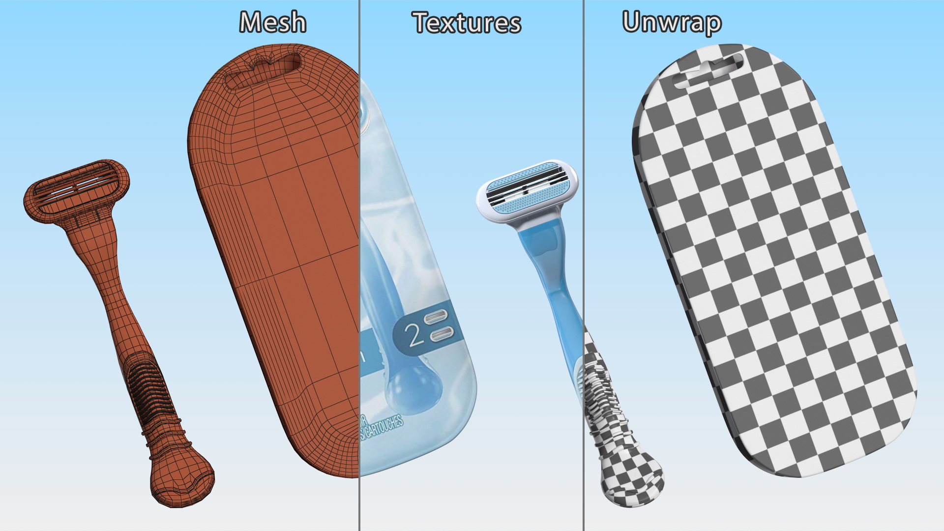 3D Razor Gillette Venus with Package model