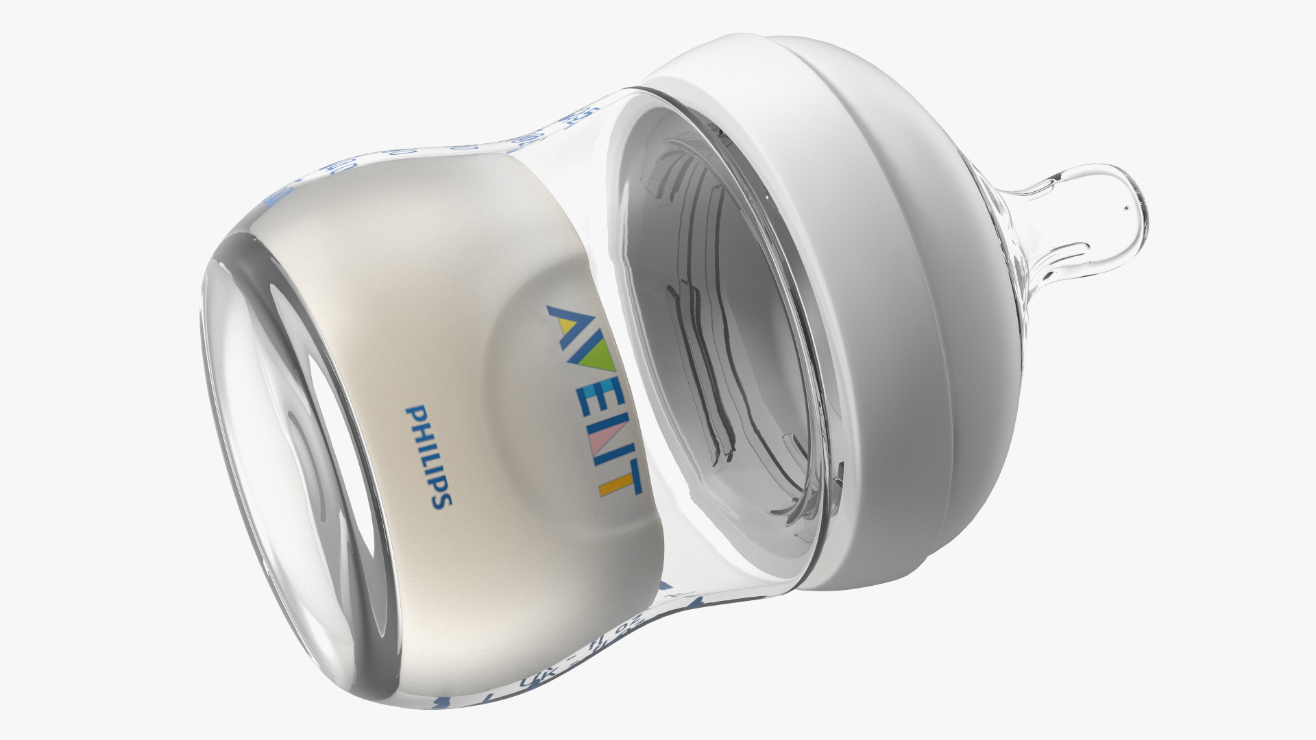 3D Philips Avent Manual Breast Pump and Baby Bottle with Milk model