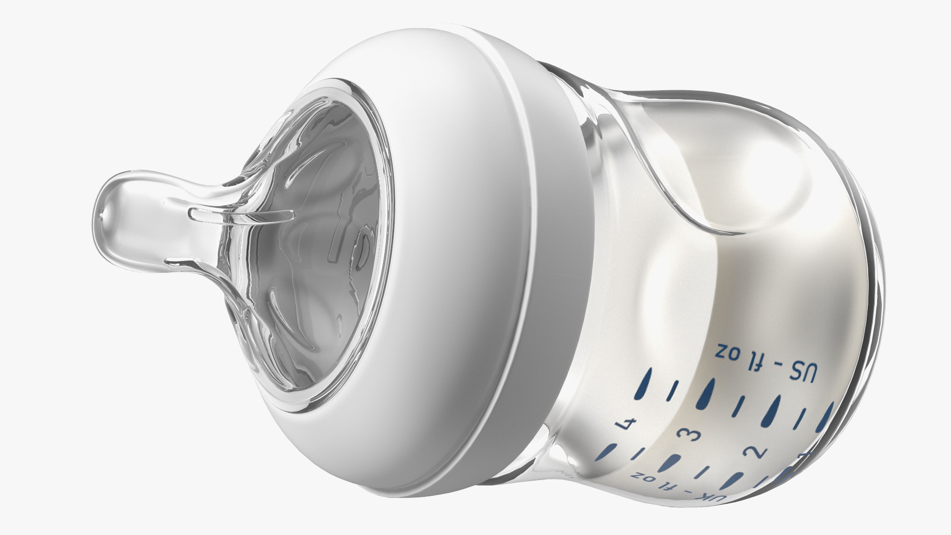 3D Philips Avent Manual Breast Pump and Baby Bottle with Milk model