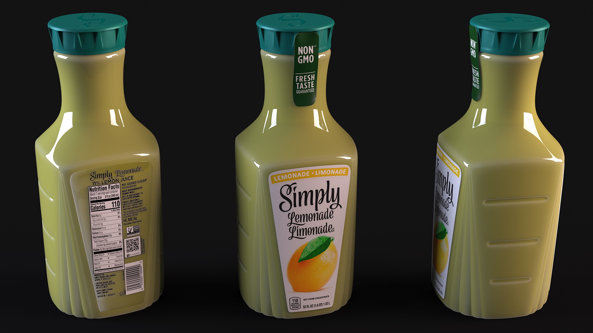 Lemon Drink Simply Lemonade 3D