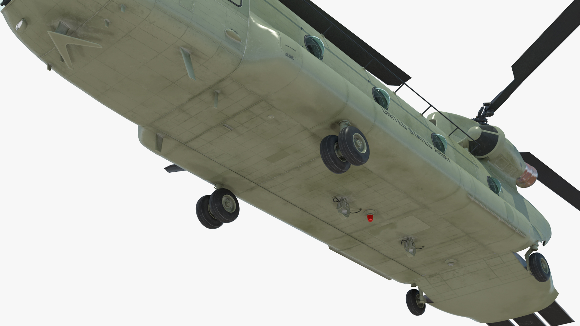 Transport Helicopter CH 47 Chinook with Cargo Rigged 3D