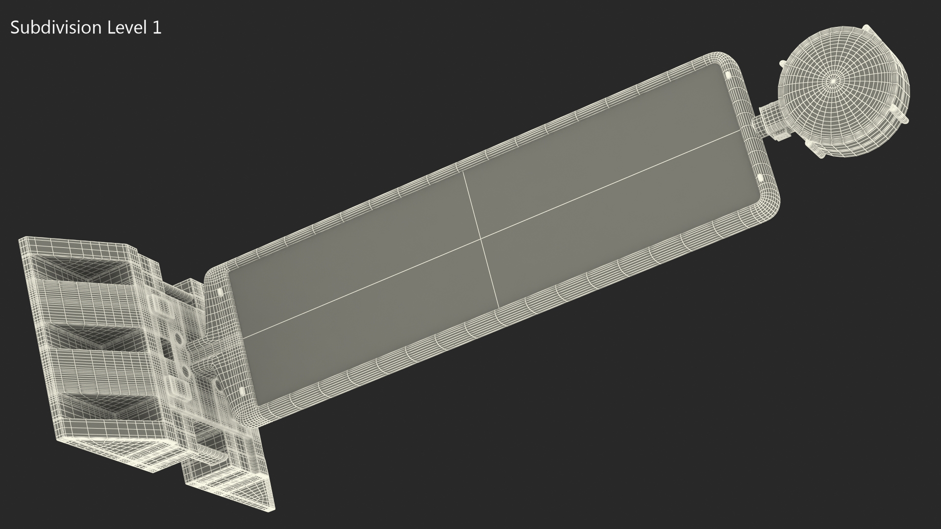 3D Roadworks Traffic Post with Warning Light