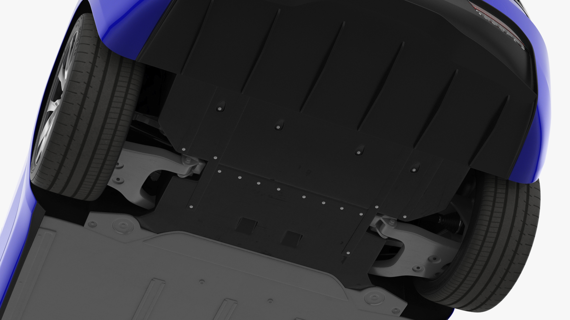 3D Modern Electric Sedan Blue