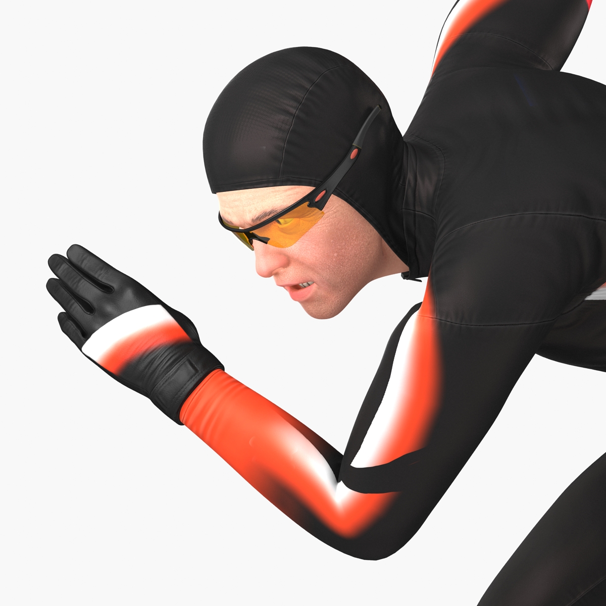 Speed Skater Generic 2 Pose 3 3D model