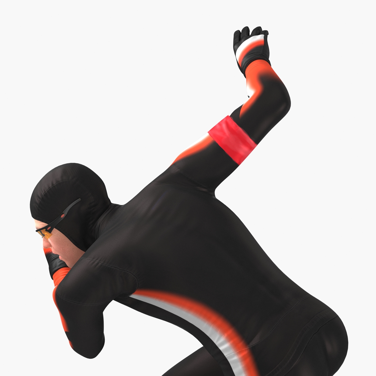 Speed Skater Generic 2 Pose 3 3D model