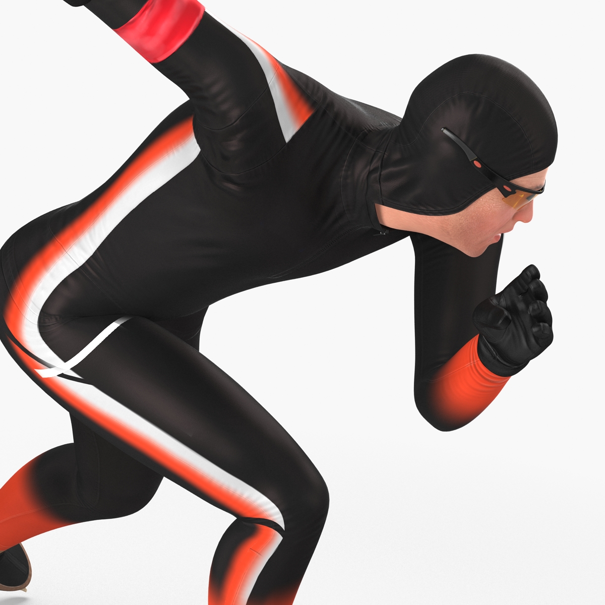 Speed Skater Generic 2 Pose 3 3D model