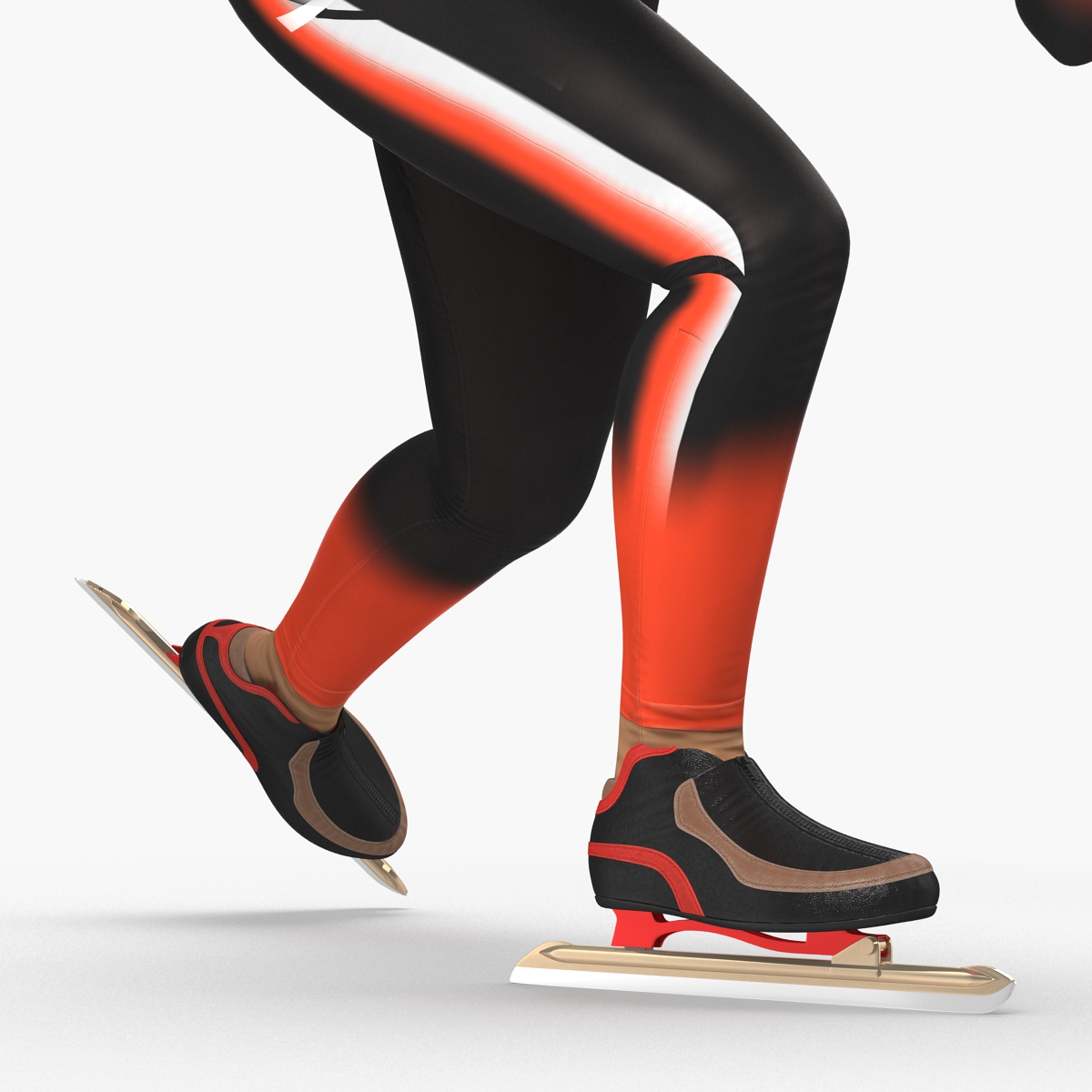 Speed Skater Generic 2 Pose 3 3D model