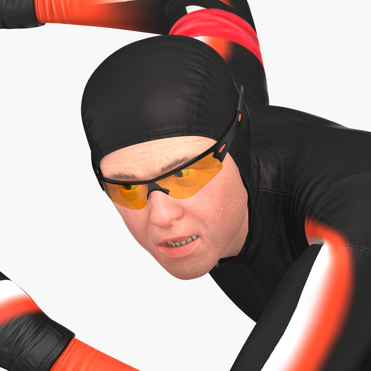Speed Skater Generic 2 Pose 3 3D model