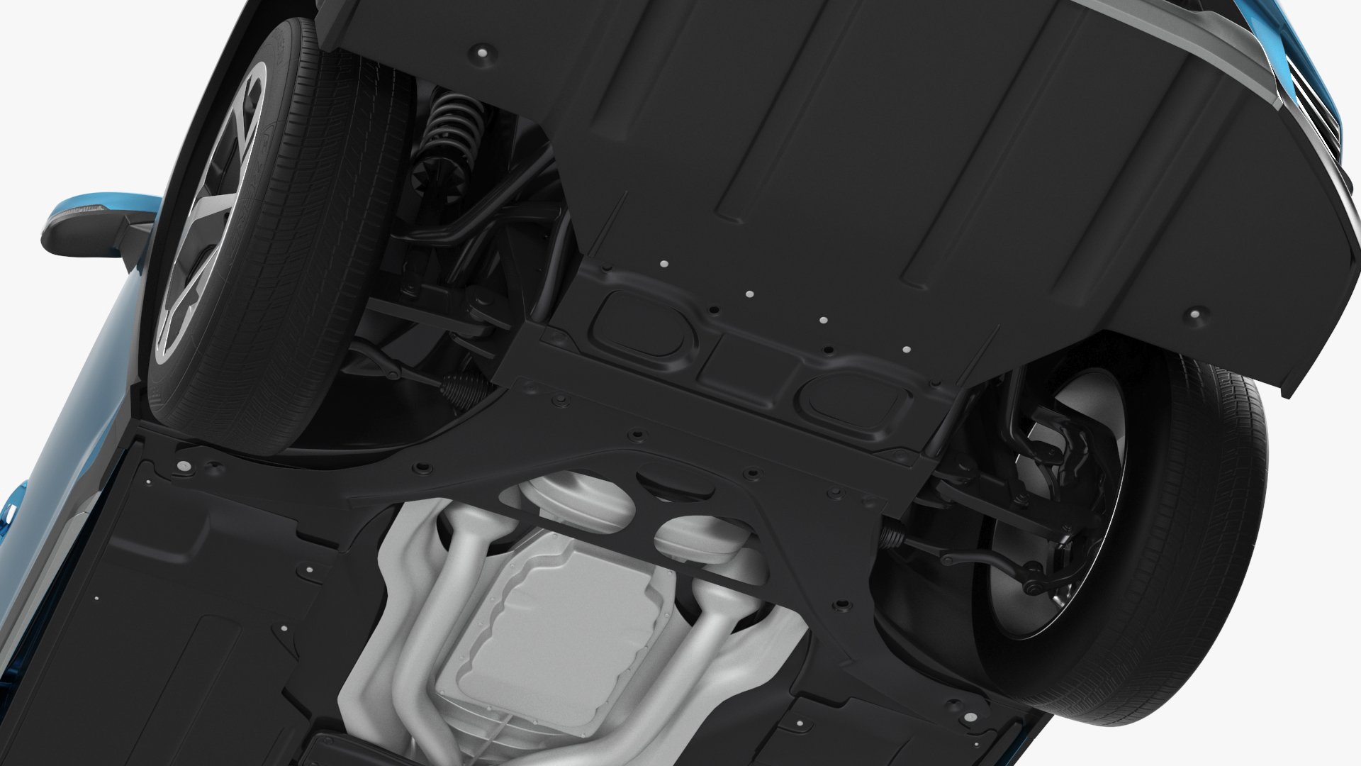 3D Blue Subaru Forester 2022 Simple Interior