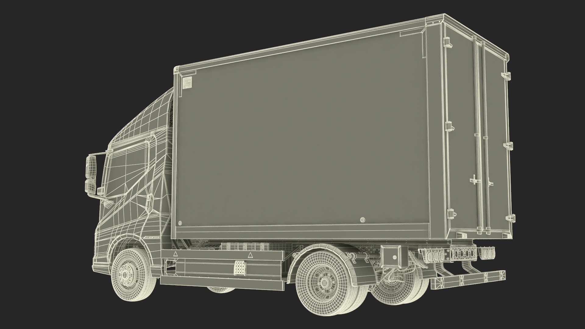 Modern Electric Truck Black 3D