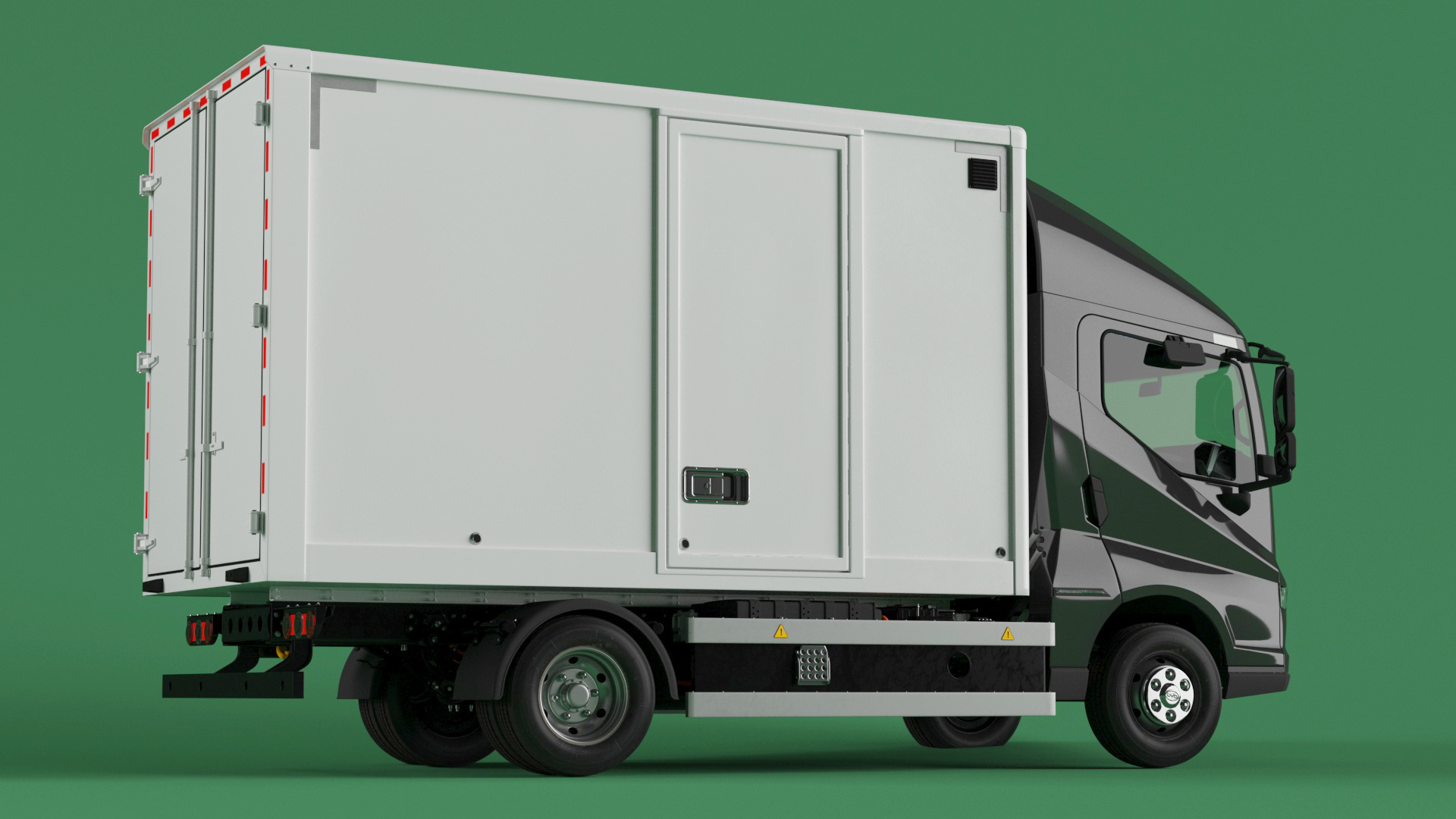 Modern Electric Truck Black 3D
