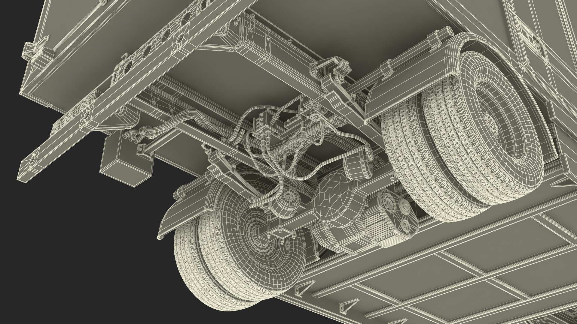 Modern Electric Truck Black 3D