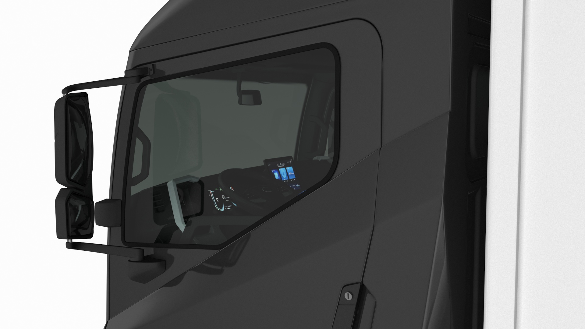 Modern Electric Truck Black 3D