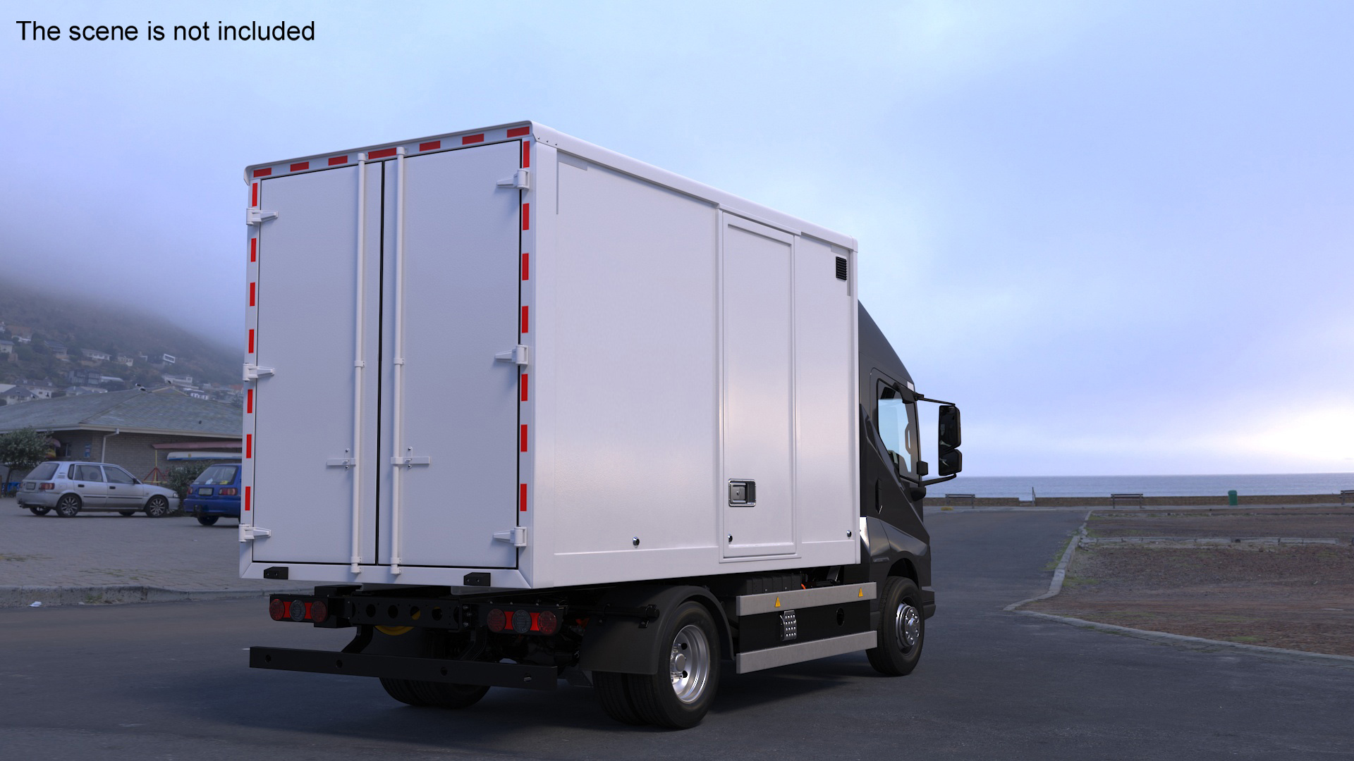 Modern Electric Truck Black 3D