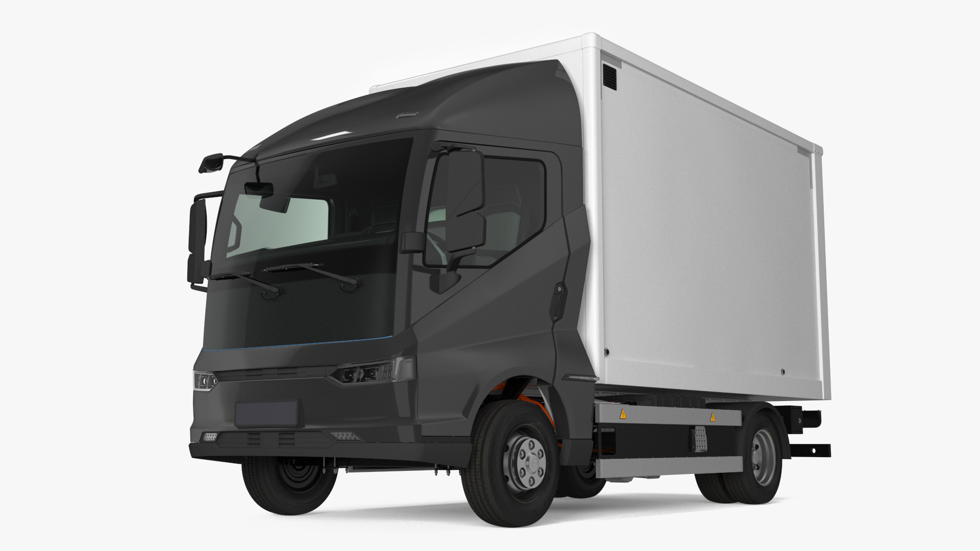 Modern Electric Truck Black 3D