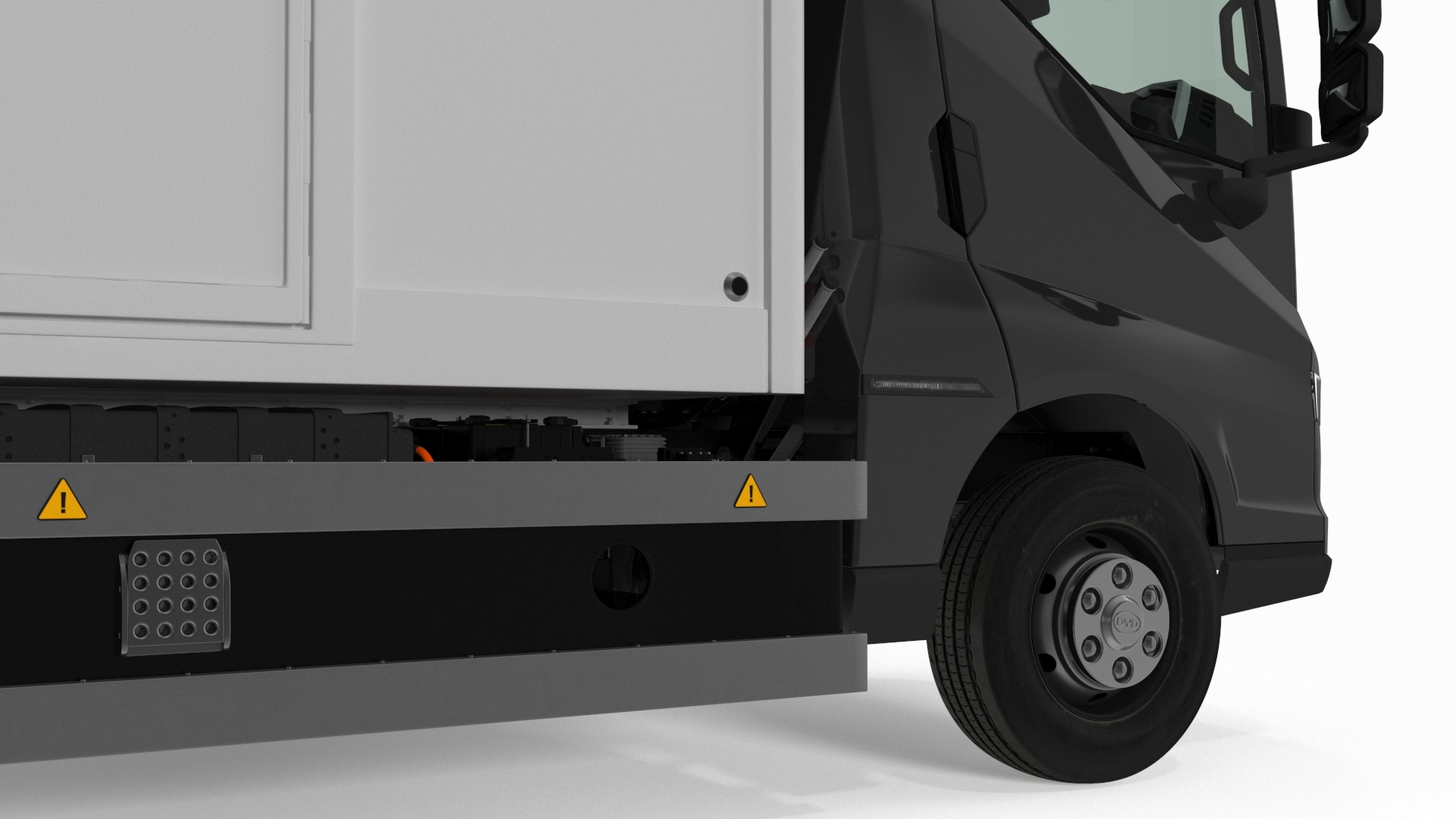 Modern Electric Truck Black 3D