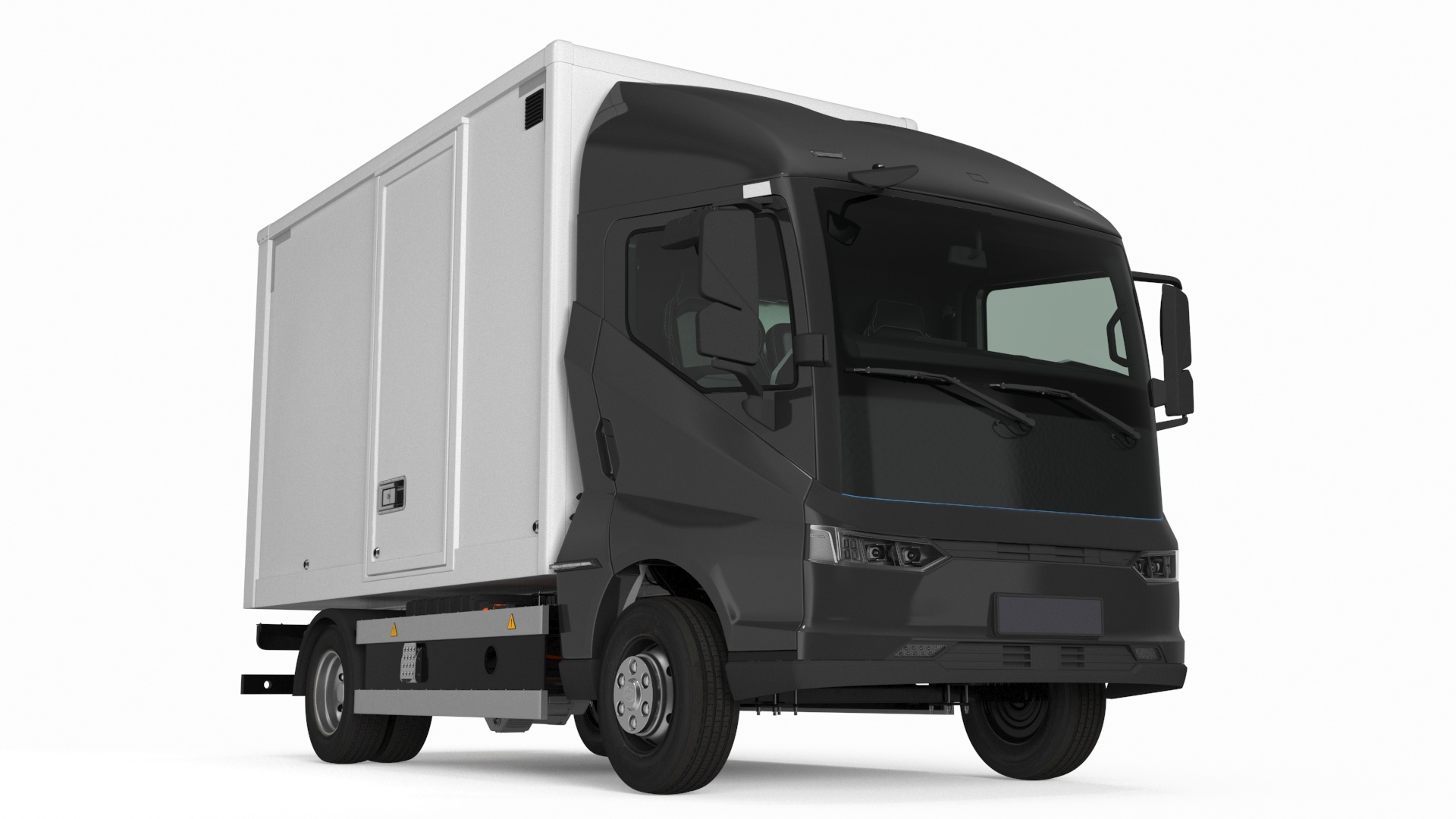 Modern Electric Truck Black 3D