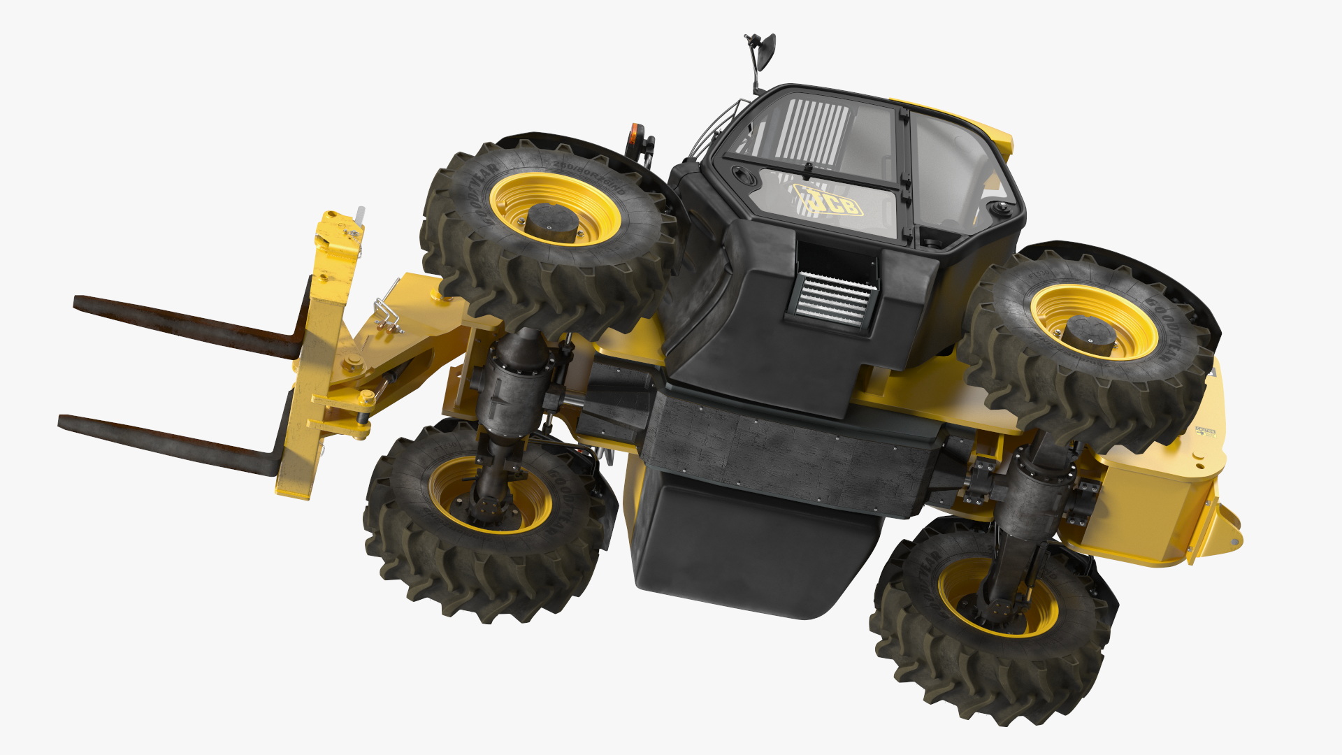 3D model Telehandler JCB 535 Rigged for Maya