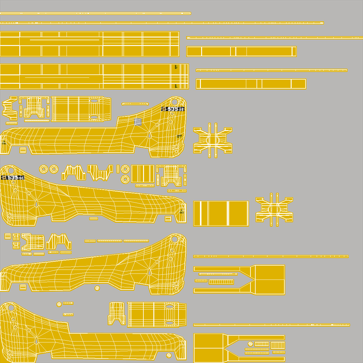 3D model Telehandler JCB 535 Rigged for Maya